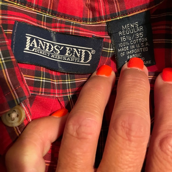 Lands' End Shirts Mens Button Down Shirt Poshmark